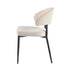 Silla de comedor curvada tapizada moderna Alexis, juego de 2