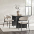 Silla de comedor curvada tapizada moderna Alexis, juego de 2