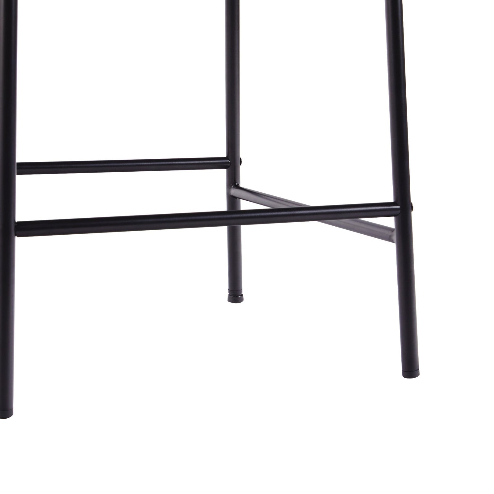 Taburete de bar curvo tapizado moderno Alexis, juego de 2