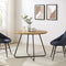 Mesa de comedor redonda Alex de 40" de chapa de madera y metal
