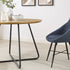 Mesa de comedor redonda Alex de 40" de chapa de madera y metal