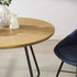 Mesa de comedor redonda Alex de 40" de chapa de madera y metal