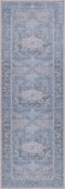 Alfombra lavable de pelo plano azul hielo - Liquidación