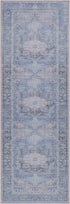 Alfombra lavable de pelo plano azul hielo - Liquidación