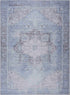 Alfombra lavable de pelo plano azul hielo - Liquidación