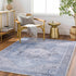 Alfombra lavable de pelo plano azul hielo - Liquidación
