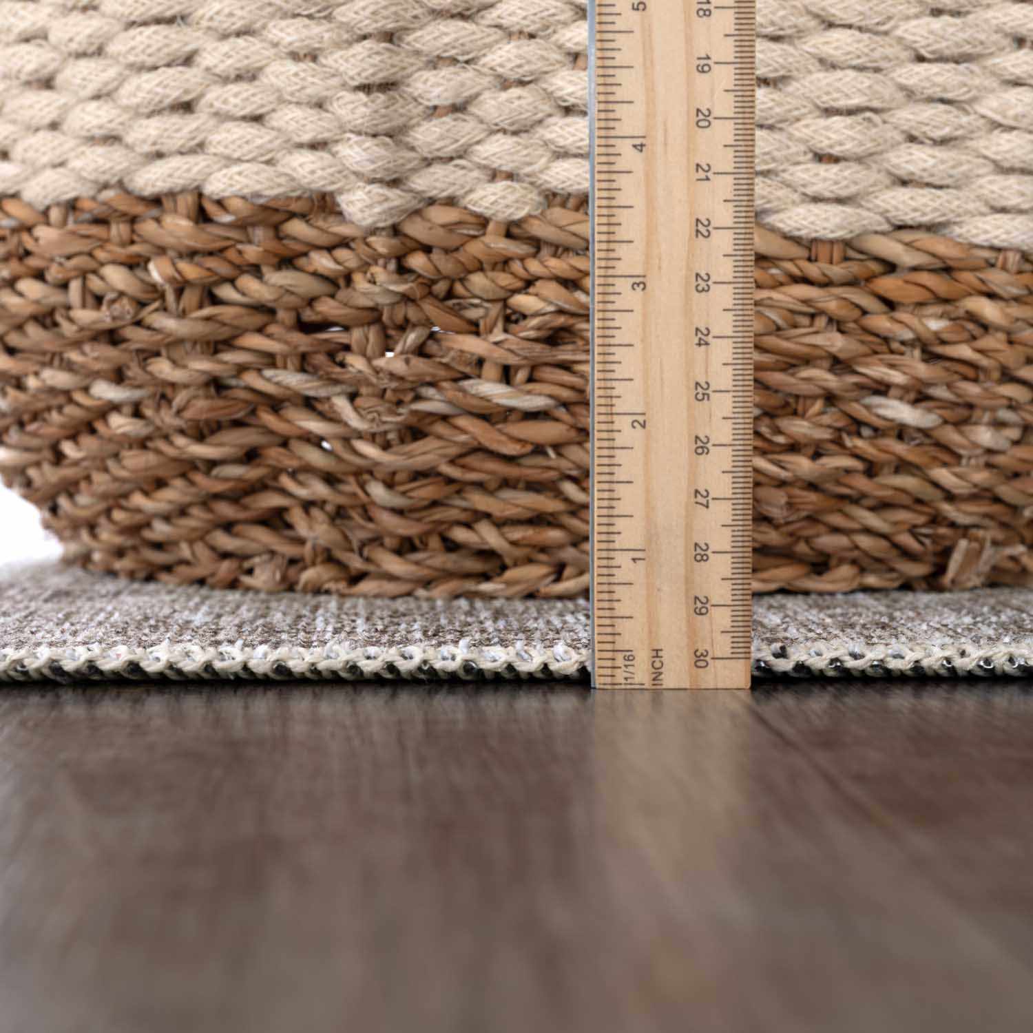 Alfombra lavable de pelo plano Barny Sage