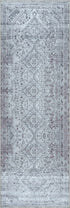 Alfombra lavable de pelo plano gris Barny