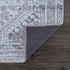 Alfombra lavable de pelo plano gris Barny
