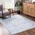 Alfombra lavable de pelo plano gris Barny