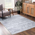 Alfombra lavable de pelo plano gris Barny