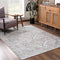 Alfombra lavable de pelo plano beige Barny