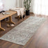 Alfombra lavable de pelo plano beige Barny