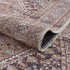 Alfombra lavable de pelo plano marrón Barny