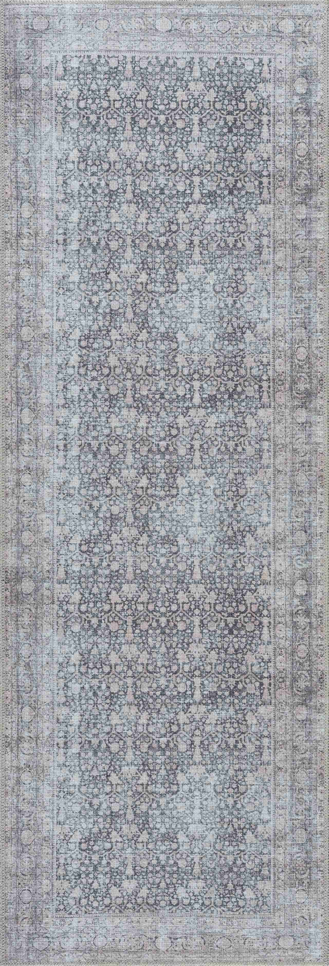 Alfombra lavable de pelo plano vintage Hedda