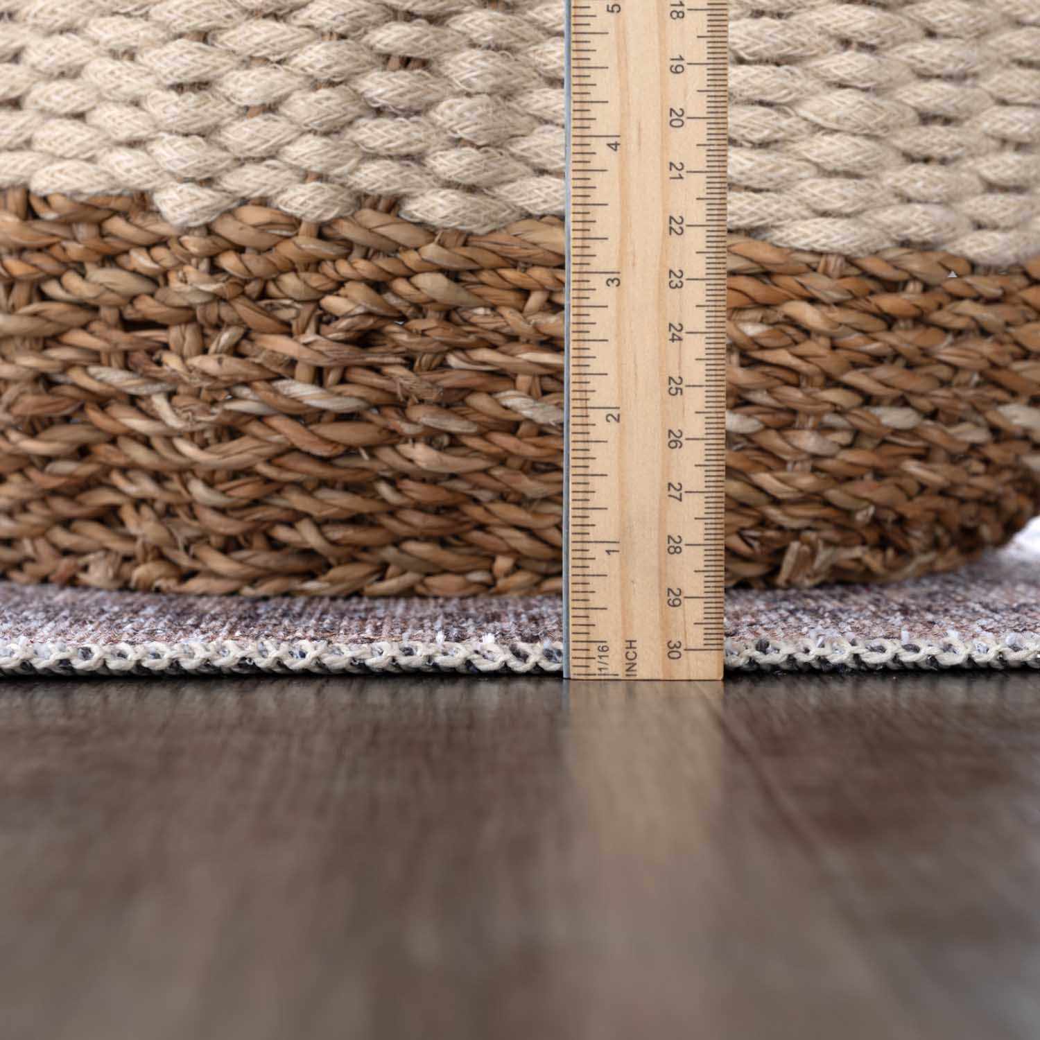 Alfombra lavable de pelo plano vintage Hedda