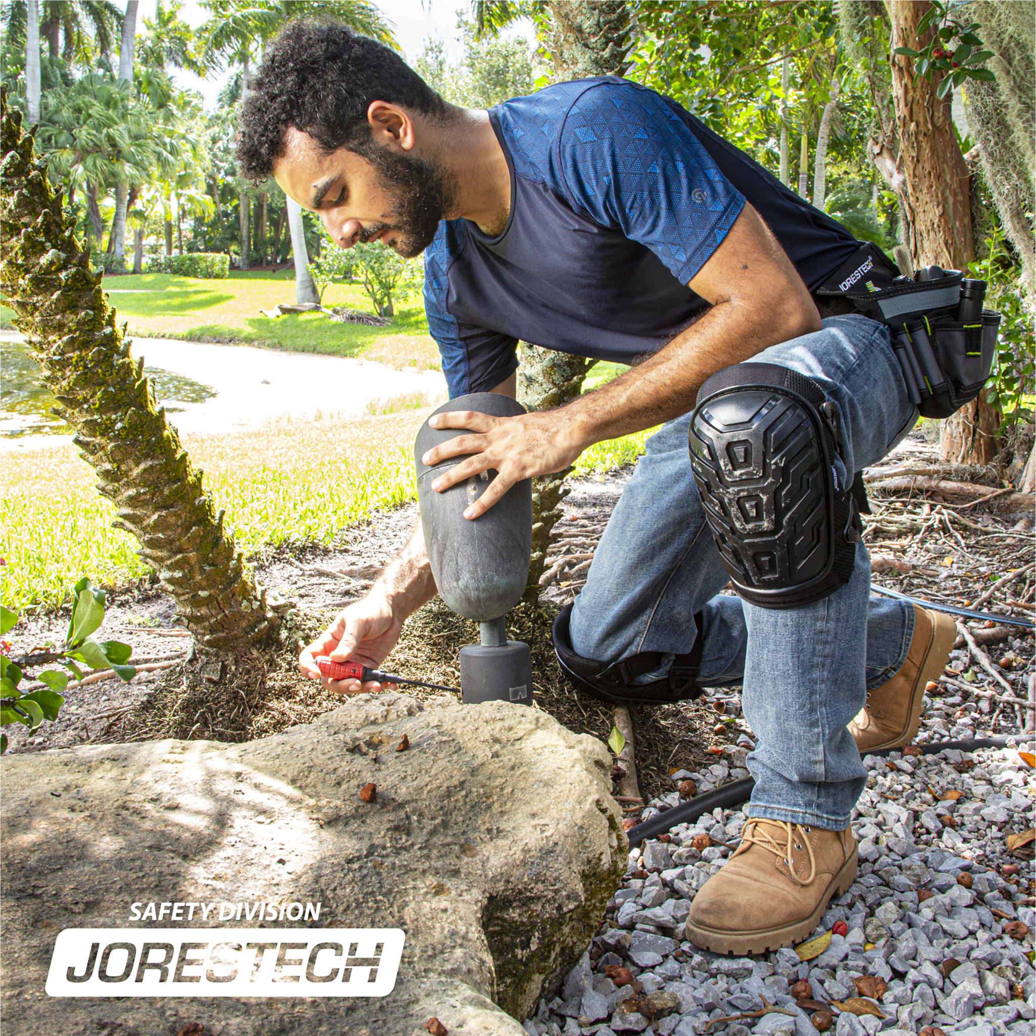 Anti-Skid Gel Filled Knee Pads with Adjustable Dual Straps