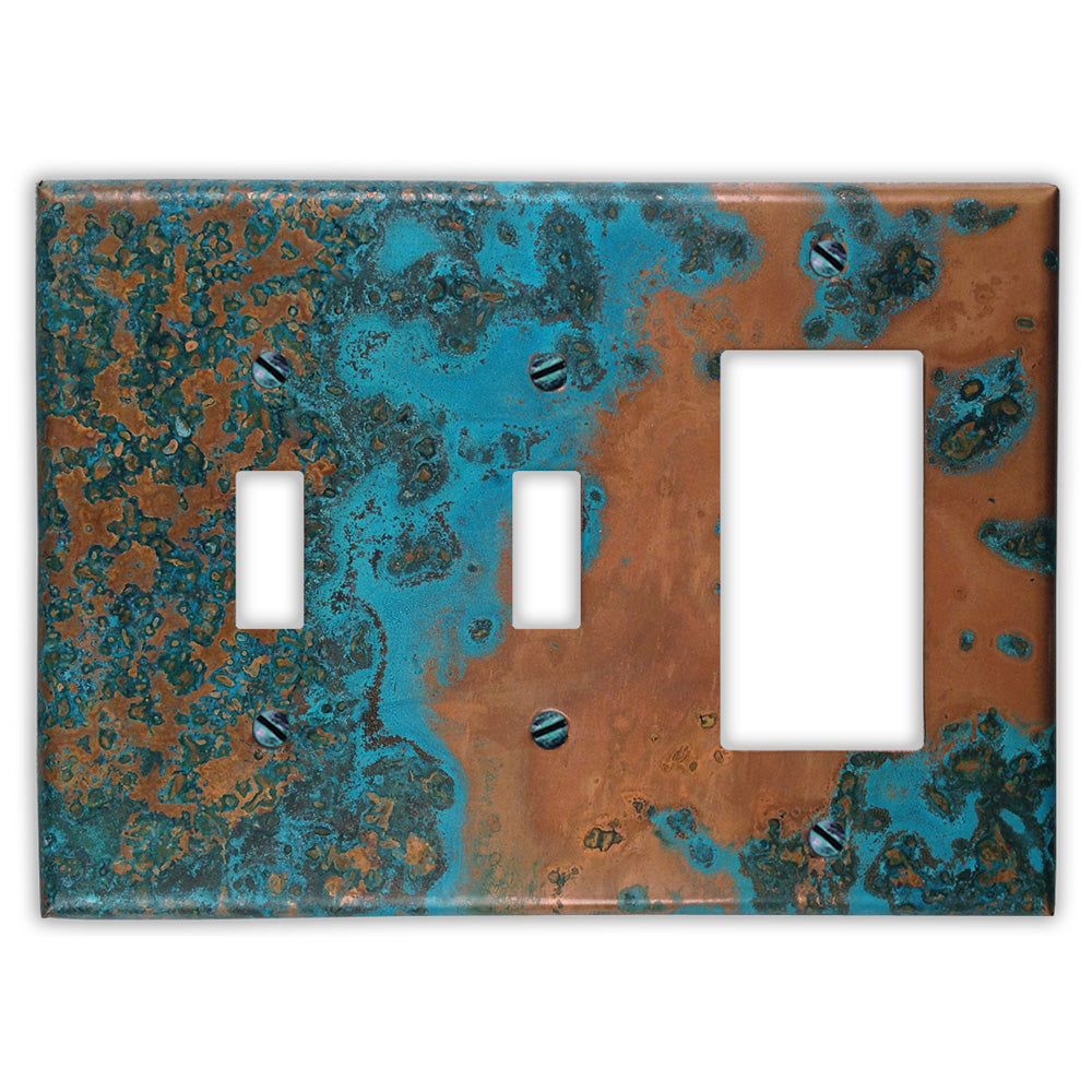 Azul Copper - 2 Toggle / 1 Rocker Wallplate