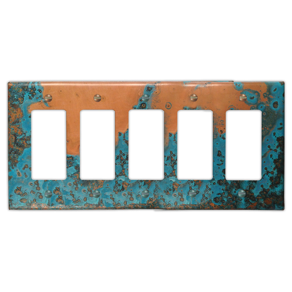 Azul Copper - 5 Rocker Wallplate