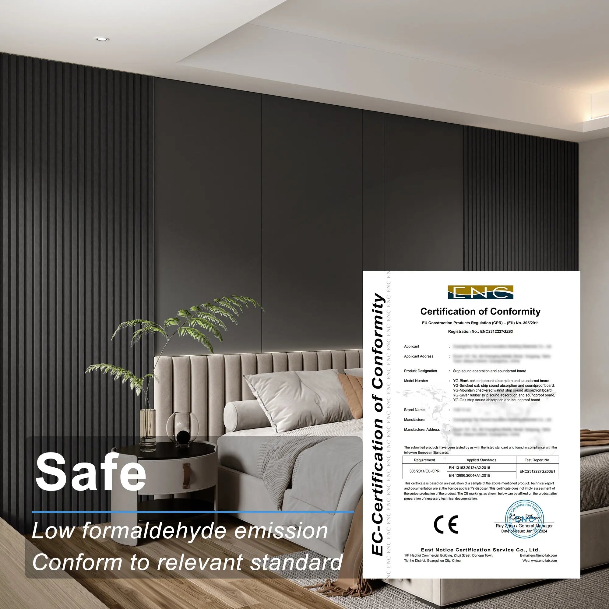 Acoustical 100% Polyester Wall Panel, 48x24x0.7 Sound Proof Wall Panels