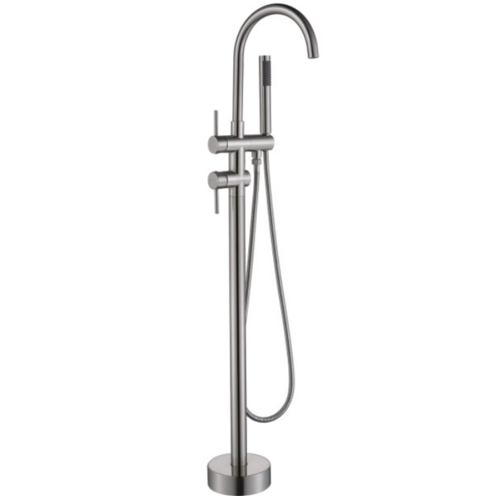 Zeek Floor Tub Faucet Brushed Nickle F-TN52