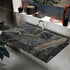 Lavabo rectangular moderno de mármol negro Adriatic para baño montado en la pared (ancho) 16" (largo) 30" (alto) 6"