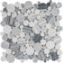 Mosaico de mármol pulido de 30 x 30 cm con diseño de piedra de río gris de Alaska, montado en malla - Colección MSI