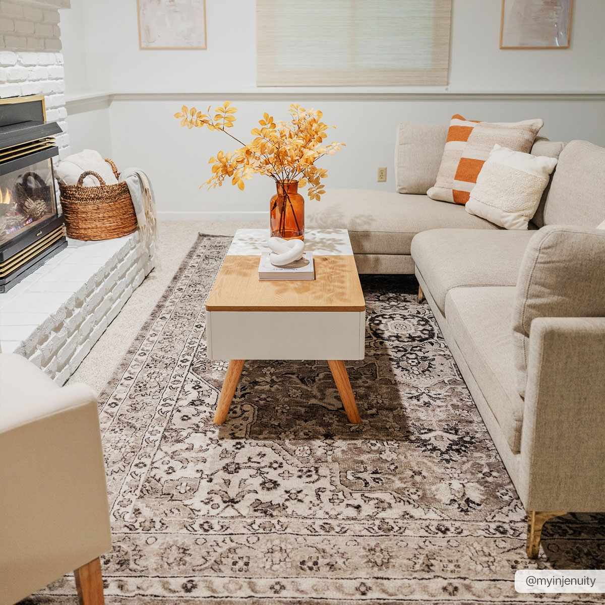 Alfombra beige Albie - Ofertas especiales