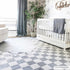 Alfombra lavable a cuadros gris Alie