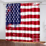 American Flag Curtains Pattern Blackout Window Drapes