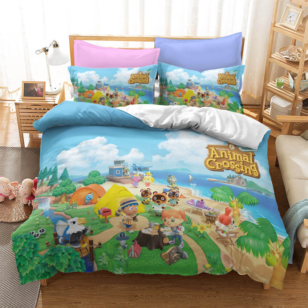 Animal Crossing Pattern Bedding Set Quilt Cover Without Filler