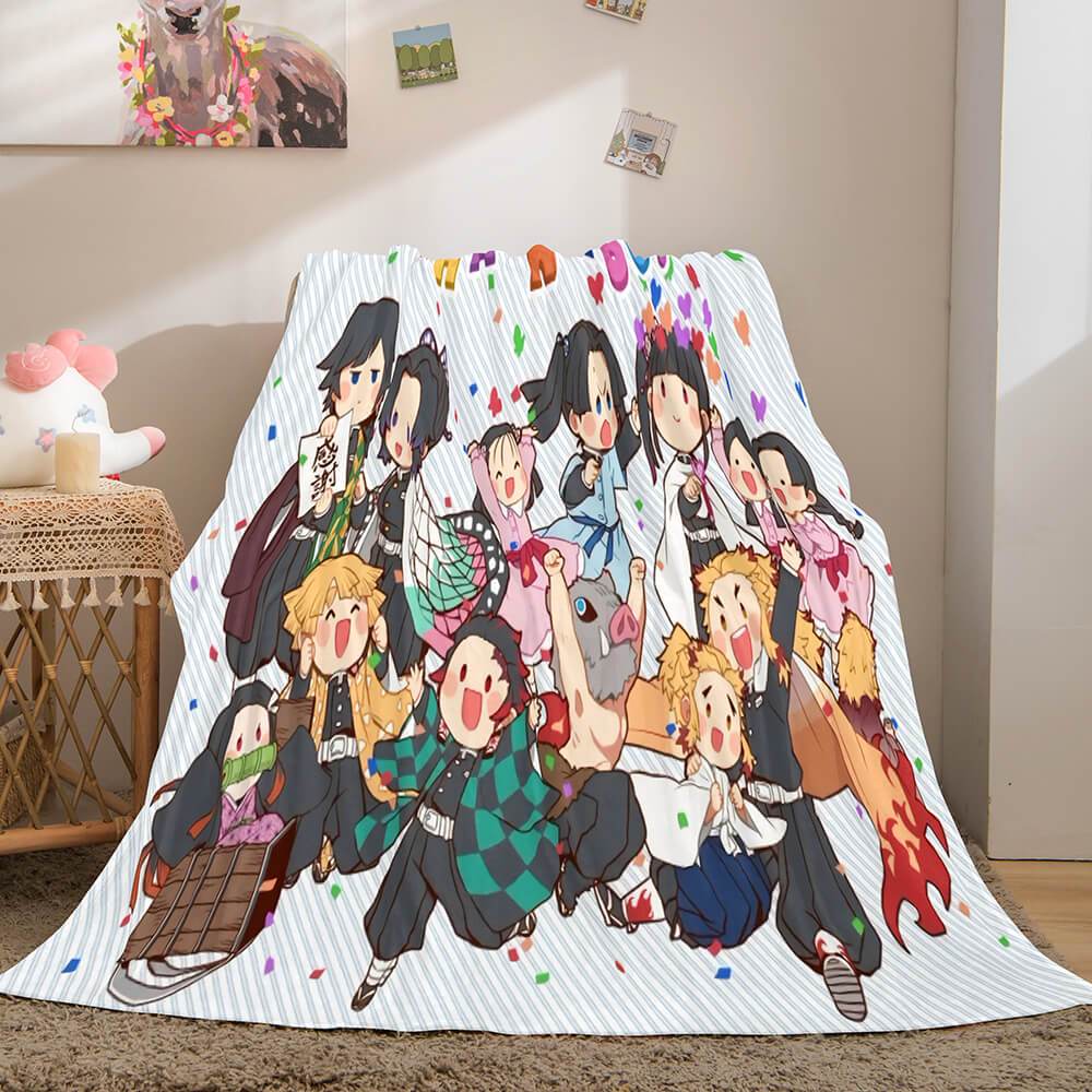 Demon Slayer Flannel Fleece Throw Blanket
