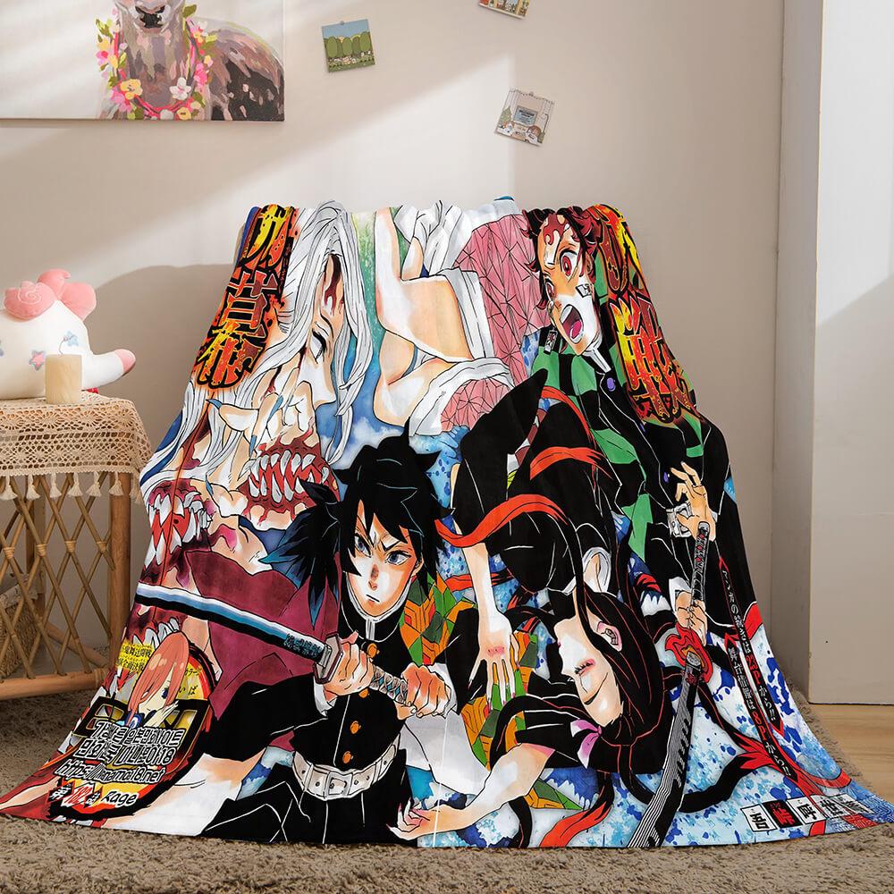 Demon Slayer Flannel Fleece Throw Blanket