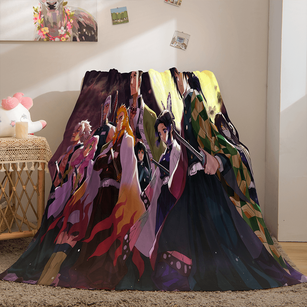 Demon Slayer Flannel Fleece Throw Blanket