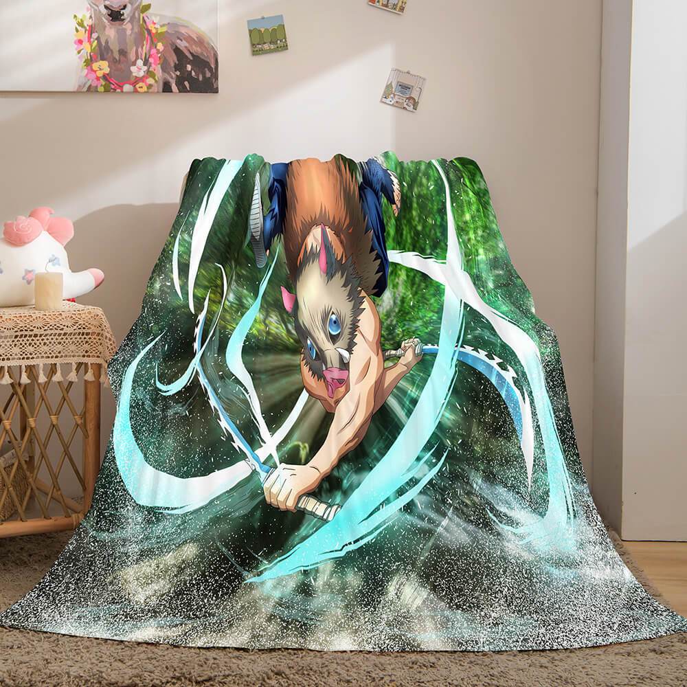 Demon Slayer Flannel Fleece Throw Blanket
