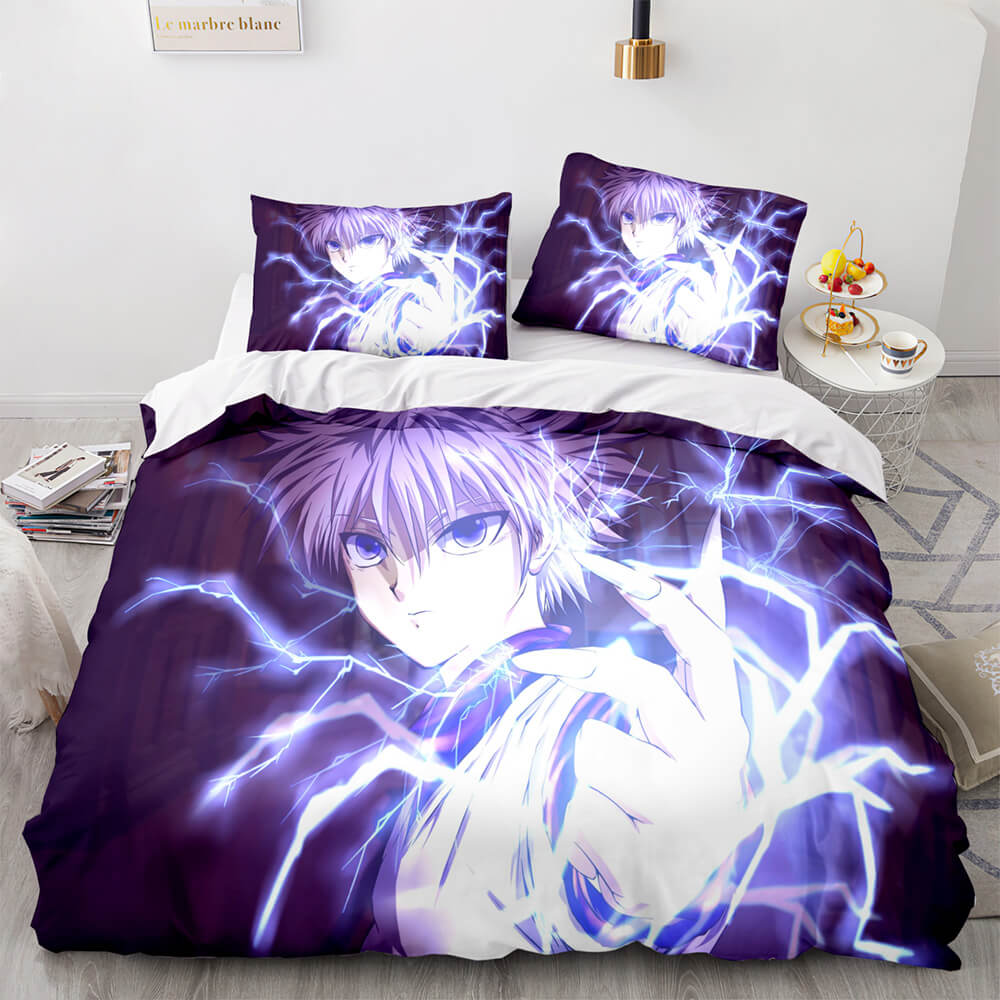 Juego de cama de anime HUNTER×HUNTER, funda de edredón para cosplay sin relleno