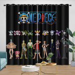 Anime One Piece Curtains Pattern Blackout Window Drapes