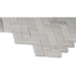 Mosaico de mármol pulido con diseño de espiga Arabescato Carrara de 29,5 x 29,5 cm, montado en malla - Colección MSI