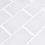 Azulejo de metro blanco de vidrio brillante Arctic Ice - Colección MSI