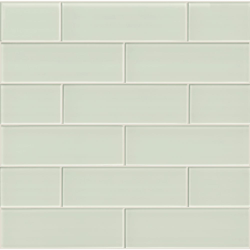 Azulejo de metro blanco de vidrio brillante Arctic Ice - Colección MSI