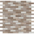 Mosaico de mármol pulido Arctic Storm de 30 x 30 cm para suelo y pared, montado en malla, 1,6 x 5 cm - Colección MSI