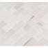 Mosaico de porcelana pulida Aria Bianco de 30 x 30 cm, montado en malla, de 5 x 10 cm - Colección MSI