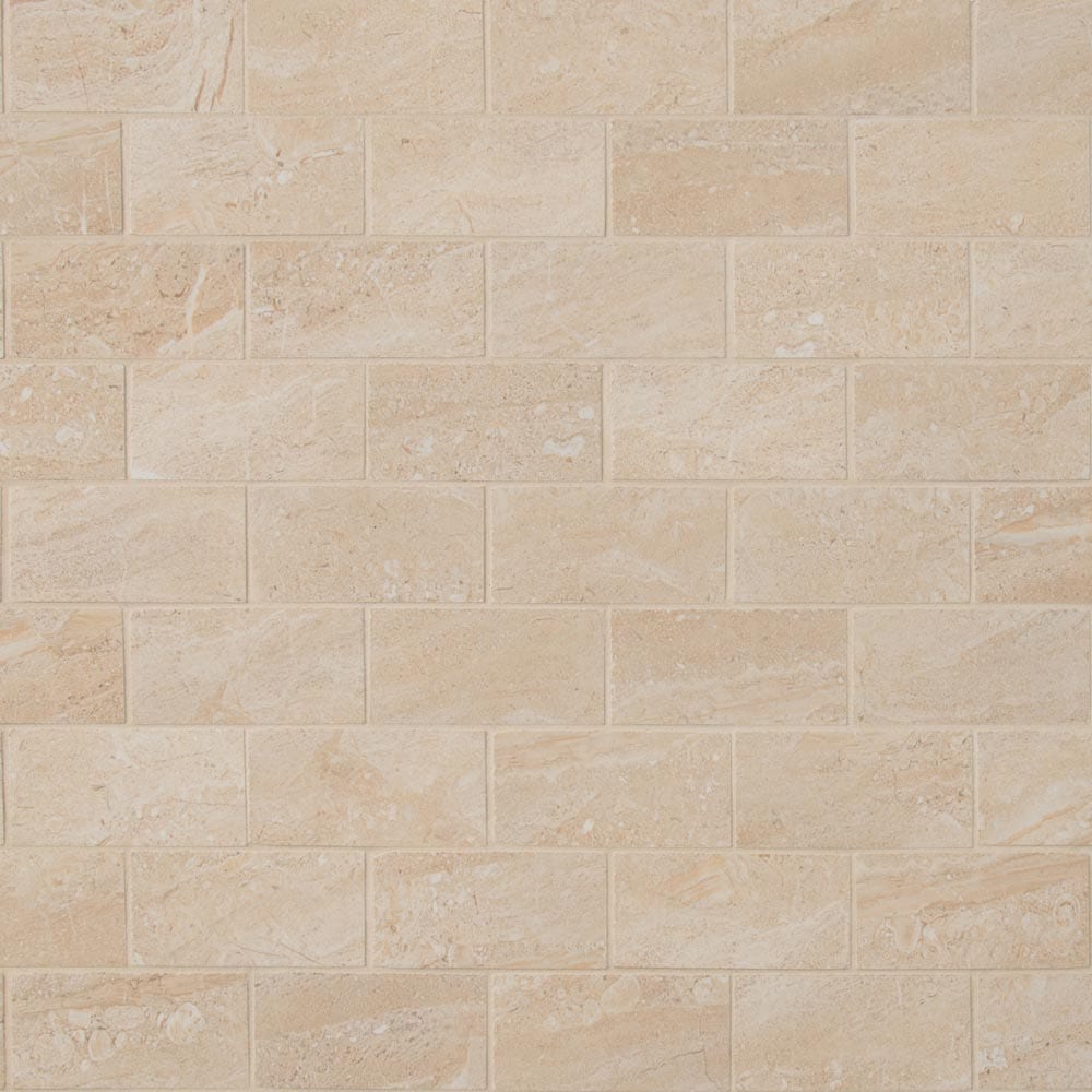 Mosaico de porcelana pulida Aria Oro de 30 x 30 cm con montaje en malla de 5 x 10 cm - Colección MSI