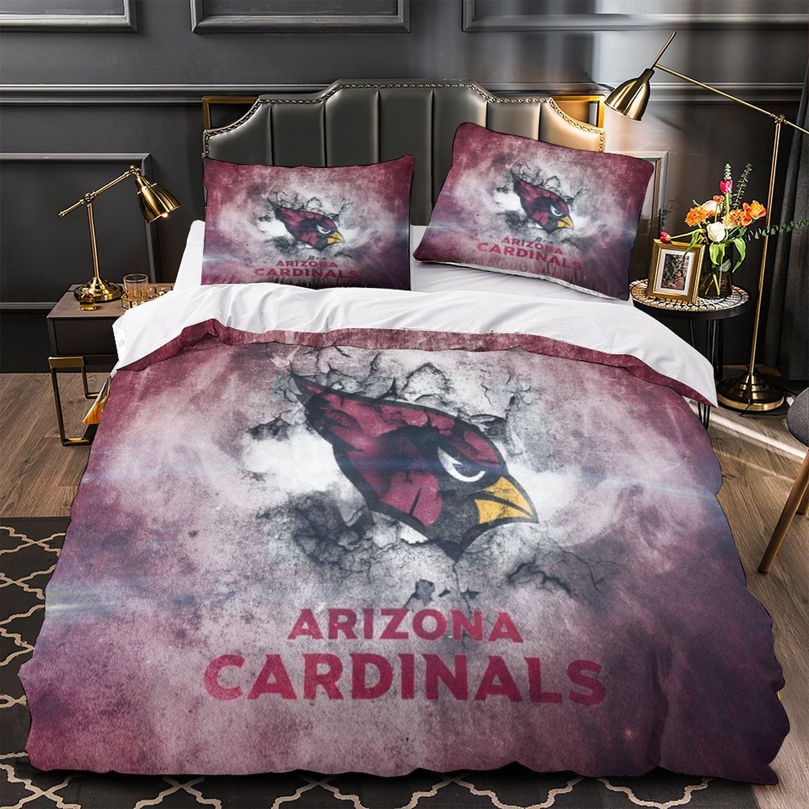 Arizona Cardinals Bedding Set Duvet Cover Without Filler
