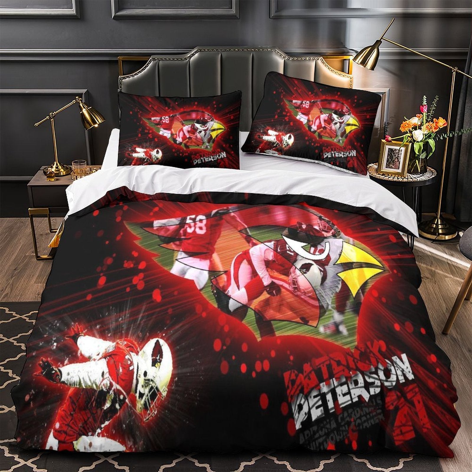 Arizona Cardinals Bedding Set Duvet Cover Without Filler