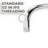 12 in. L-Shaped Shower Head Extension Arm (Chrome Finish)