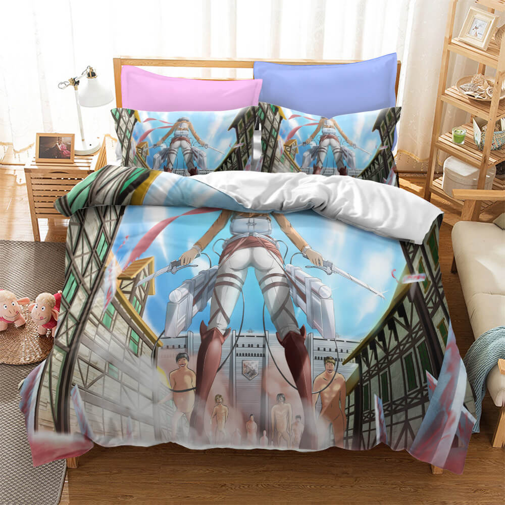 Attack on Titan Bedding Set Pattern Quilt Cover Without Filler