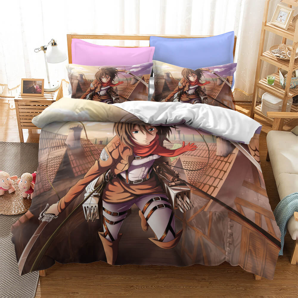 Attack on Titan Bedding Set Pattern Quilt Cover Without Filler