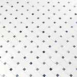 Mosaico de mármol pulido Azula Basket Weave de 30,5 x 30,5 cm, montado en malla - Colección MSI