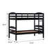 Cama litera de madera maciza Carolina de estilo transicional con dos camas individuales
